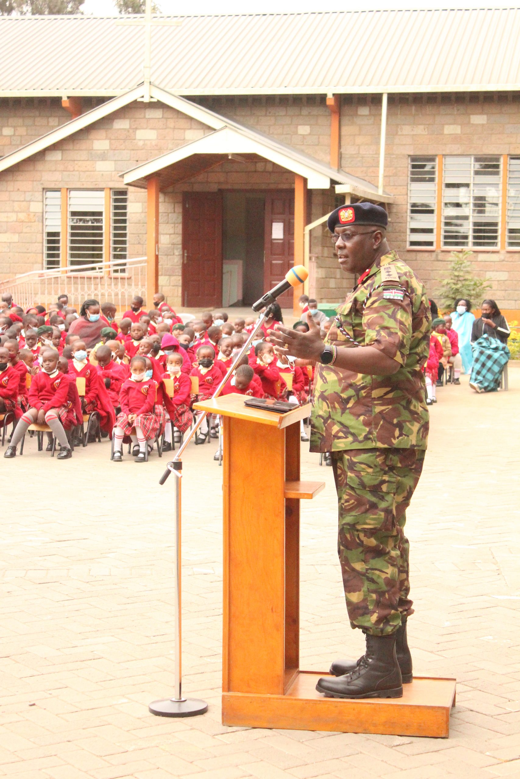 Change of Guard at the School as the New Students’ Leadership are Sworn in.