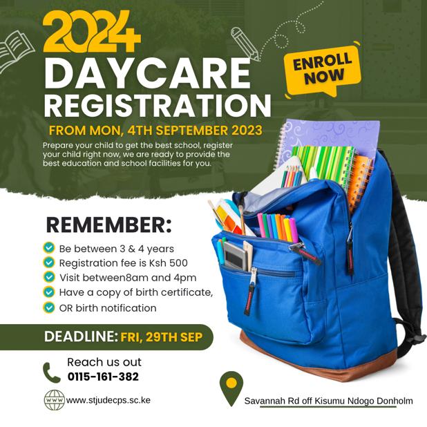 Daycare registration